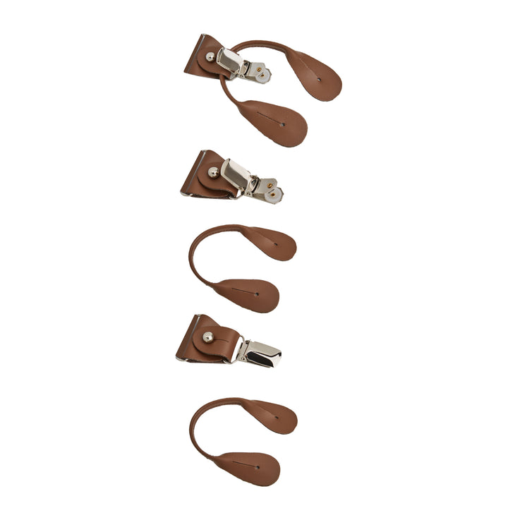 Double Gold Stripe Suspenders - Hunter